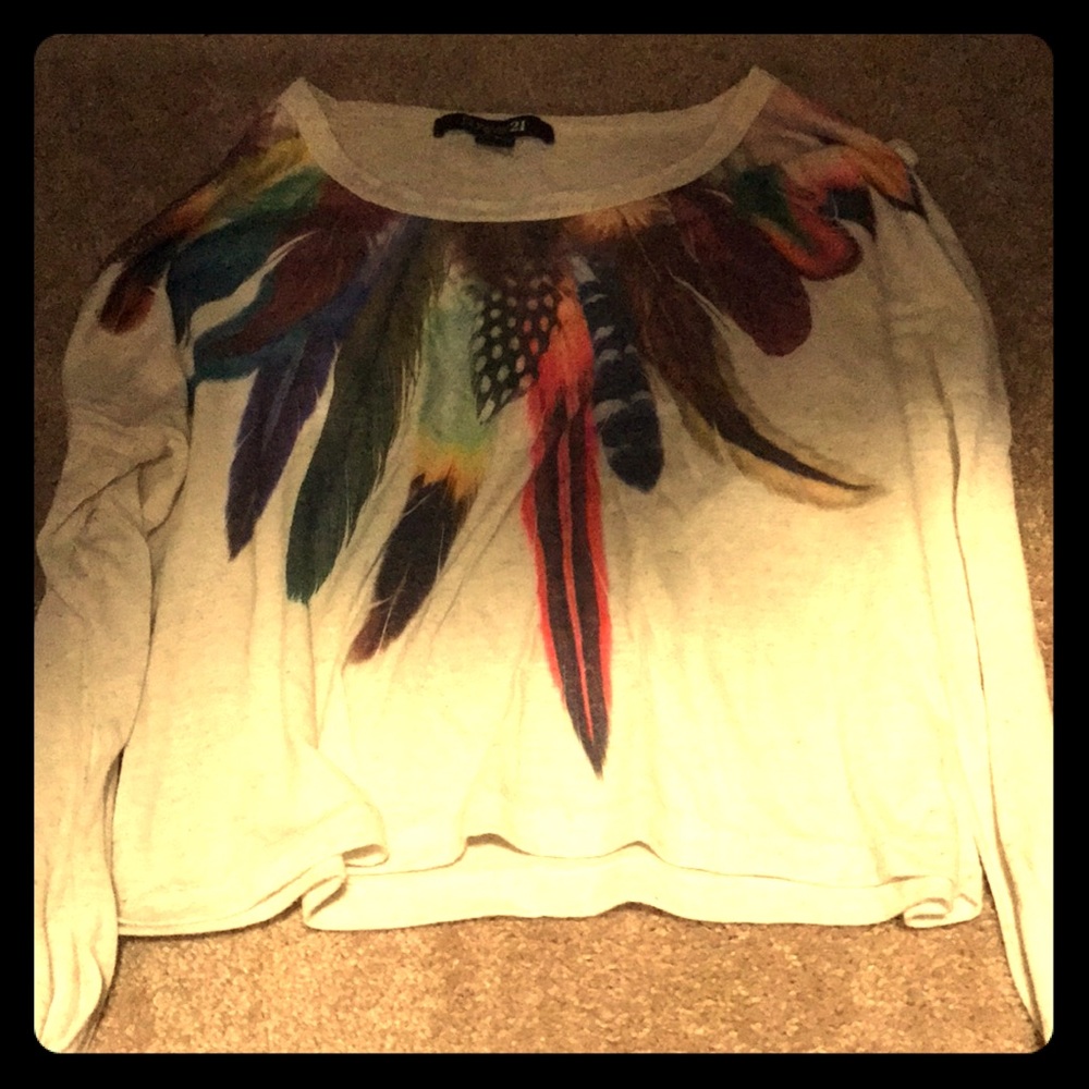 Long sleeve feather shirt!